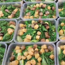 Bak Choy, Corn and Straw Mushrooms